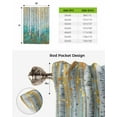 thumbnail image 6 of Teal Yellow Oil Painting Tie Up Curtains for Kitchen Bathroom Bedroom Windows 45 Inch Length, Contemporary Abstract Art Balloon Drape Curtains Shade Rod Pocket Drapery Curtain Panel, 42"x45", 6 of 7