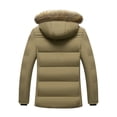 thumbnail image 3 of uikmnh Winter Jackets for Men Men'S Autumn and Winter Solid Color Coat Jacket Matching Long Sleeved Coat Hooded Padded Jacket Size:5XL, 3 of 4