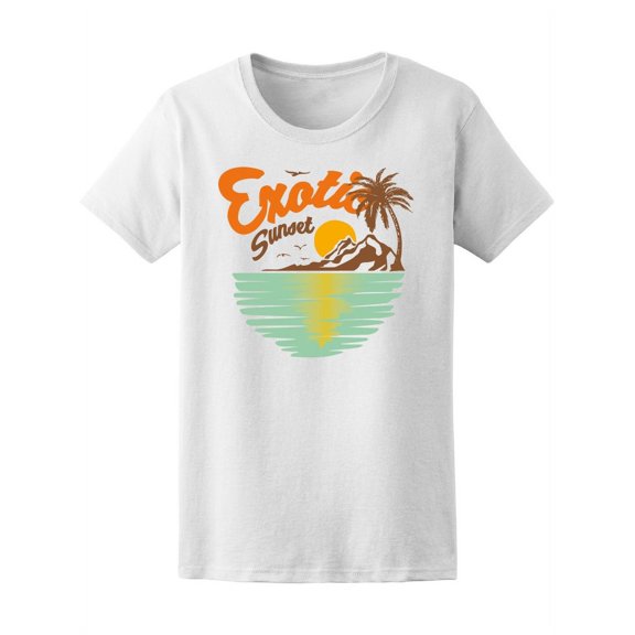 Tropical Sunset Surf Vintage T-Shirt Women -Image by Shutterstock, Female x-Large