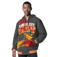 thumbnail image 3 of Men's G-III Sports by Carl Banks Red/Charcoal Kansas City Chiefs Dual Threat Reversable Full-Zip Hooded Jacket, 3 of 4