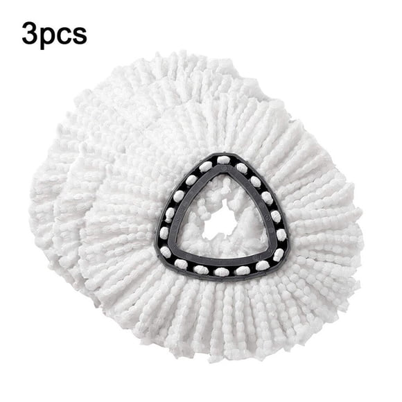 3Pcs 360 Rotation Cotton Yarn Microfiber Mop Heads Refills Replacement for Vileda O-Cedar