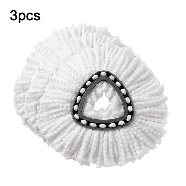 3Pcs 360 Rotation Cotton Yarn Microfiber Mop Heads Refills Replacement for Vileda O-Cedar