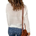 thumbnail image 2 of Bellella Chandails Tricotés pour Femmes Chandail à Col Rond Chandail Uni Hauts Chandail Ample à Manches Longues Femmes Blanc TG, 2 of 3