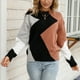 thumbnail image 3 of Gibobby SuéTer Mujer Invierno Underlay Diamond Pullover Sweater Manga larga Cuello redondo High End Street Trendsetter Oversize Sweater(A,XG), 3 of 6