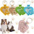 thumbnail image 3 of Pet Hair Storage Keychain Leather Memorial Handbag Pendant Portable Gift Hair Charm Shape Heart Keychain Paw, 3 of 10