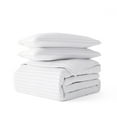 thumbnail image 2 of Noble Linens 3 Piece White Stripe Stitch Quilt Set, Twin / Twin XL, 2 of 6