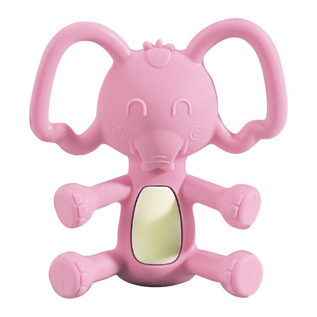 Mordedor con forma de elefante para bebé, juguete para la dentición, chupete para la dentición, juguete masticable de silicona para bebés, diversión