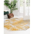 thumbnail image 4 of Unique Loom Finsbury Collection Area Rug - Elizabeth (5' 3" Octagon Yellow/Ivory), 4 of 11