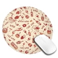 thumbnail image 2 of Disketp Red Wine Small Mouse Pad 7.9x7.9 Inches,Washable Round Mousepad For Office Laptop Computer,Non-Slip Rubber Base Mouse Pads For Wireless Mouse, 2 of 9