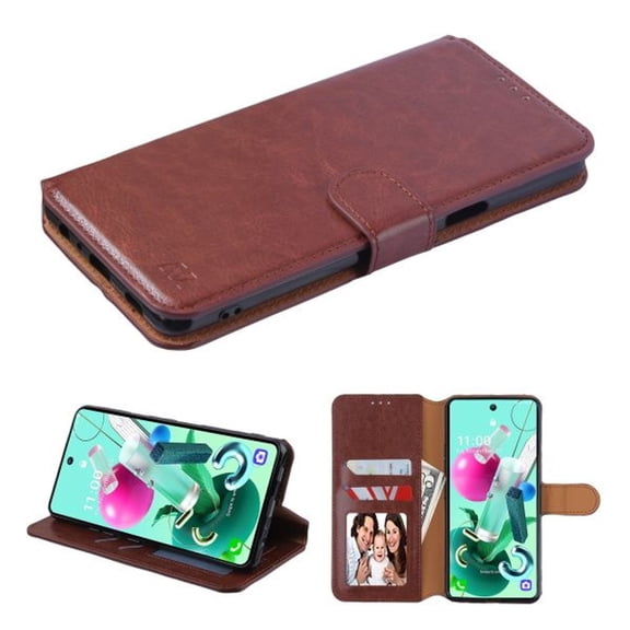 MyBat MyJacket Wallet Element Series Compatible With Cricket Grand LG K92 5G - Brown