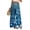 624#Dark Blue, variant on Boho Print Palazzo Pants for Women Elastic High Waist Wide Leg Flowy Lounge Trousers with Pockets Blue XL
