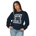 thumbnail image 4 of Squat Goals Workout Motivation Unisex Plus Fleece Graphic Sweatshirt Brisco Brands 4X, 4 of 5