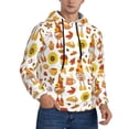 thumbnail image 2 of Balery Autumn Harvest Gnomes Pattern Mens Hoodie Kangaroo Pocket Hoodie Pullover Hooded Sweatshirt Ideal for Daily Wear Travel and Home-XX-Large, 2 of 7