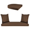thumbnail image 2 of Jeco Clark 4 Piece Wicker Patio Sofa Set in Gray and Brown, 2 of 8