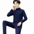 thumbnail image 4 of Dreluolixuan Cotton Underwear for Men Fleece Lined LeggingsTight Hunting Gear Base Layer Cotton Cold Weather Lightweight Camping Top and Bottom Sets, 4 of 6