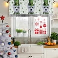thumbnail image 5 of 2 Pack Valances for Window, St. Patrick's Day Short Curtains for Kitchen Bedroom Living Room, Cute Puppy Lucky Shamrock Black Plaid Rod Pocket Small Window Treatment Valance Drapes 54 x 18 Inch, 5 of 8