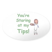 CafePress - Staring_Label_Zazzle - ملصق بيضاوي