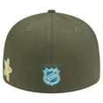 thumbnail image 4 of Men's New Era Olive Chicago Blackhawks Tonal Florals 59FIFTY Fitted Hat, 4 of 5
