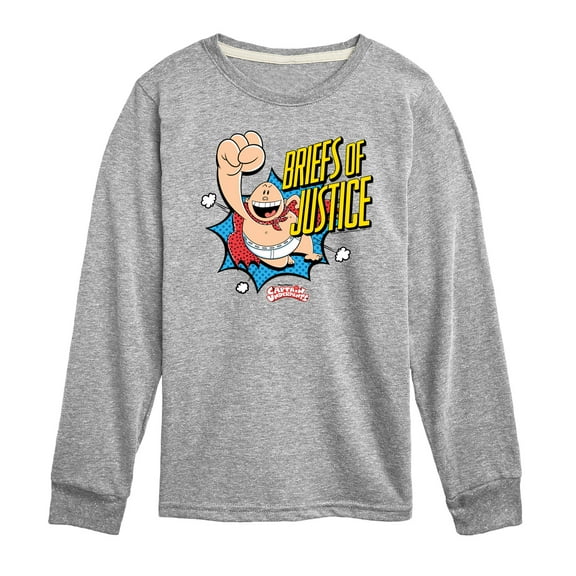 Captain Underpants - Briefs Of Justice - Toddler & Youth Long Sleeve Graphic T-Shirt