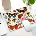 thumbnail image 5 of Rectangle Pink Vintage Insects Mouse pad, Bugs Pattern Mousepad, Butterflies Dragonflies Ladybugs Bees Non-Slip Rubber Base Mousepads, Computer Mouse Pads for Wireless Mouse 9.5×7.9×0.12 inches, 5 of 5