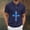 Navy, variant on Mens Cross Printed Polo Shirts Short Sleeve Waffle Knit Textured Shirt Classic Casual Collared Golf Polo Shirt Size S-2XL Navy