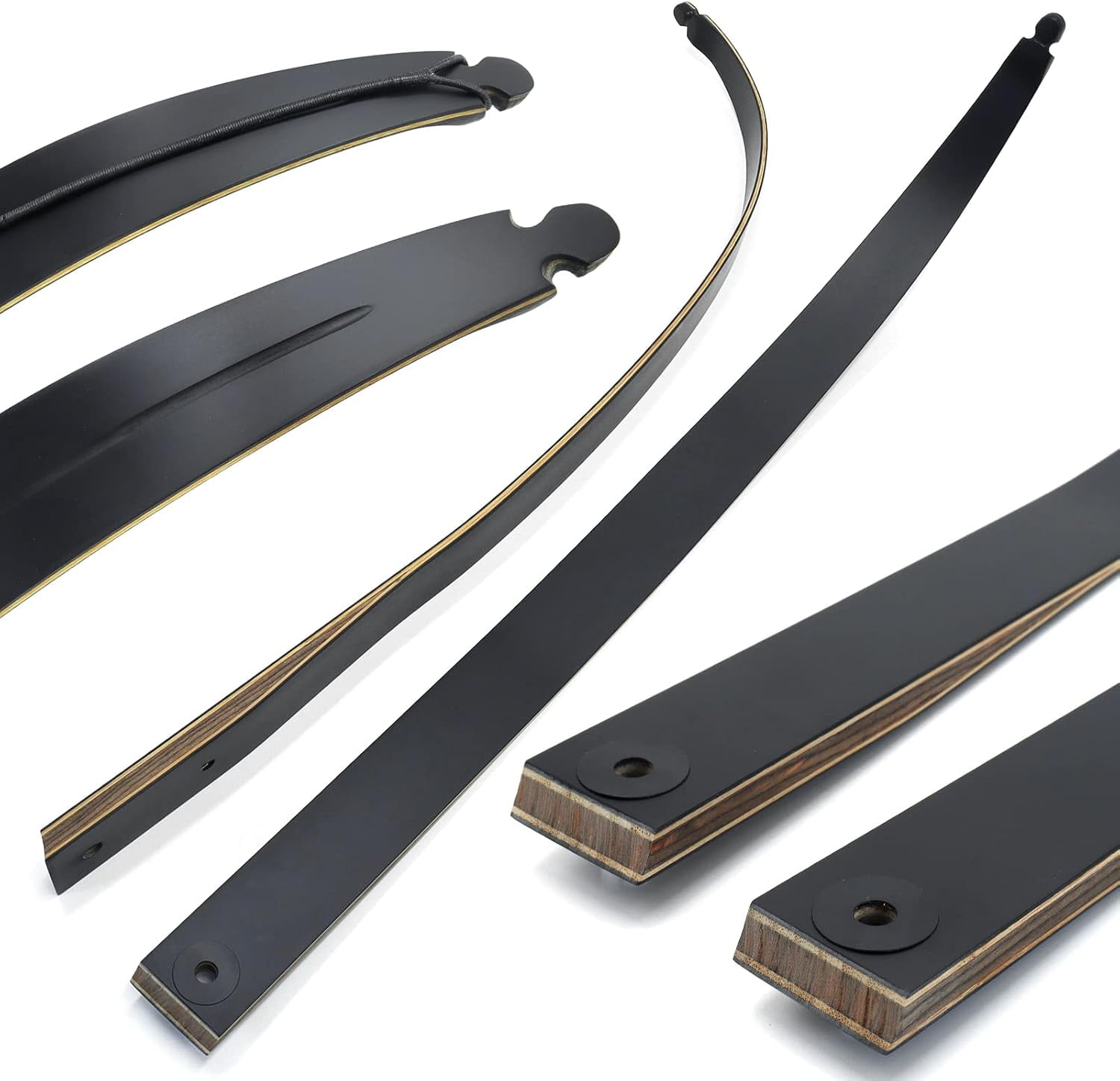 60" Black Hunter Archery Takedown Recurve Bow for Adults 5 Color Choice Recurve Bow Set 20-60lbs Solid Wood Bow Riser Bow and Arrow Adult for Hunting Archery Bow LH RH