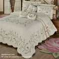 thumbnail image 2 of Posy Floral Crochet Natural Cotton Oversized Quilted Grande Bedspread Twin, 2 of 4