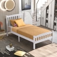 thumbnail image 3 of LEGAHOME Twin Classic Kids Bed Frame with Headboard and Footboard, White, 3 of 10