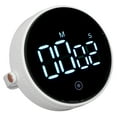 thumbnail image 3 of Portable Timer, ABS Case Magnetic Back Clear Numbers Electronic Timer Multifunctional  For Reading Timing White, 3 of 8