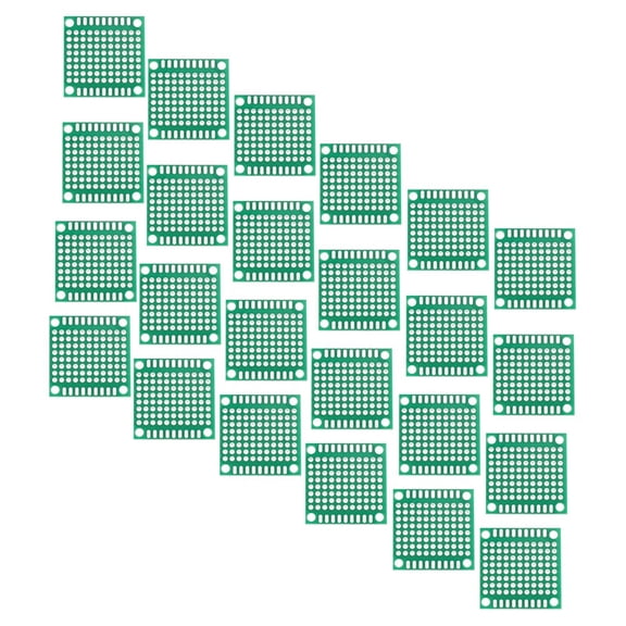 24 pcs pcb board circuit soldering experiment diy electronics project green