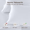 thumbnail image 5 of California Design Den 600 Thread Count Standard Pillow Cases, Set of 2 100% Cotton Sateen, Fits all Standard or Queen Pillows, Bright White, 5 of 9