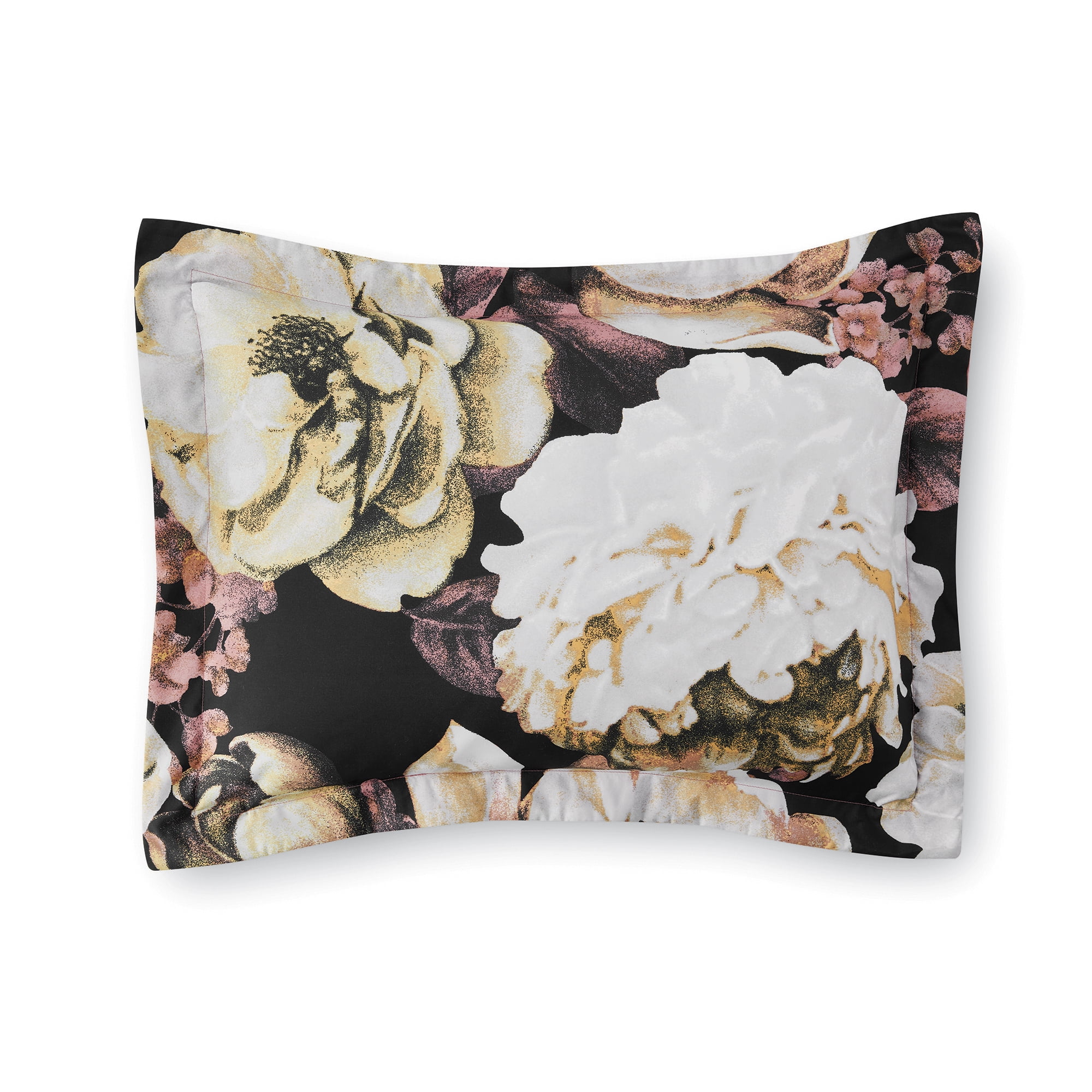 Mainstays Black Floral 8-Piece Bed in a Bag Comforter Set with Sheets, TwinTwin XL