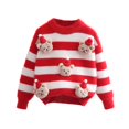 thumbnail image 5 of Spazoro Kids Girls Boys Sweaters, Crew Neck Thickening Casual Long Sleeve Warm Shirts for Child Girls Red Size 6 T, 5 of 5