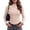 Light Khaki, variant on Zeagoo Long Sleeve Shirts for Women Ribbed Slim Fit Tops Lettuce Trim Mock Neck Summer Fall Basic Tee