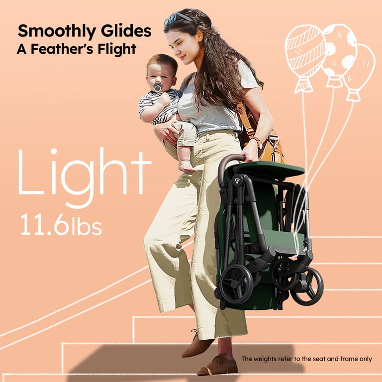 Mamazing Baby Stroller, 11.5 lb Ultra Lightweight Foldable Carbon