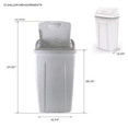 thumbnail image 2 of Unbranded 13 Gallon Trash Can Swing Top Kitchen Garbage Can - Plastic - White, 2 of 6