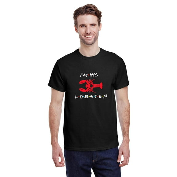 I'm His Lobster Funny Matching Couple Valentine's Day Unisex T-Shirt, for men & women, up to size 5XL
