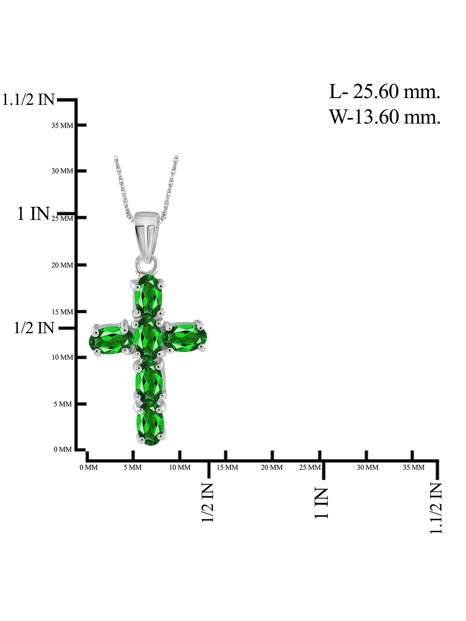 JewelersClub Silver Chain Necklace for Women – .925 Sterling Silver Necklace with Sparkling Genuine 1.30 CTW Green Chrome Diopside – Chic, Stunning Silver Statement Necklace Gifts by JewelersClub