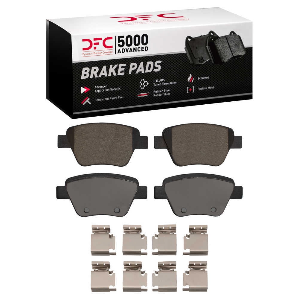Dynamic Friction Company 1551-1456-01 DFC 5000 Advanced Brake Pads - Ceramic and Hardware Kit - OE