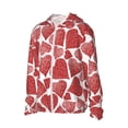 thumbnail image 3 of Goofa Hearts Printed Women's UPF 50+ Sun Protection Hoodie Jacket Lightweight Long Sleeve Sun Shirt for Women with Pocket Hiking Outdoor-X-Large, 3 of 9