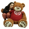 thumbnail image 6 of 5 Foot Giant Brown Teddy Bear Soft 60 Inch, Wears Removable T-shirt Official Snuggle Buddy, 6 of 6