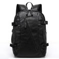 thumbnail image 1 of LHSHID Men's Fashion Backpack & Travel Bags Men PU Patent Leather school bag Western College Style school Backpacks Mochila escolar, 1 of 6