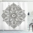 thumbnail image 1 of Ambesonne Mandala Shower Curtain, Eastern Psychedelic, 69"Wx84"L, White Charcoal Grey, 1 of 3