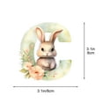 thumbnail image 3 of DefiDgd Easter Bunny Flower 26 Letters Hanging Ornament,2D Flat Acrylic Personalized A-Z Alphabet Ornaments for Easter Spring Party Window Home Hanging Decoration(C), 3 of 5
