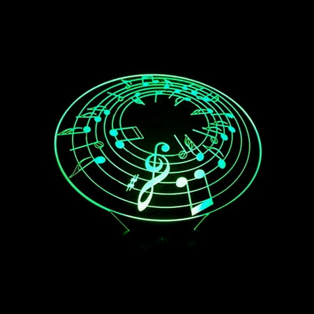 

3D LED Optical Illusion Acrylic Night Light with Remote & Smart Touch 7 Colors Changing（Note）