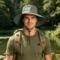 thumbnail image 5 of hotojiny Summer Wide Brim Sun Hat for Men Women Breathable Mesh Outdoor Hat Wind Resistant Drawstring Cap for Fishing Hiking, 5 of 6