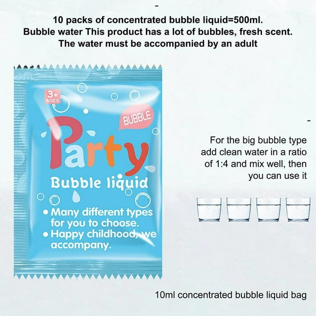 10Pcs 10ml Bubble Machine Bubble Bubble Machine Bubble Liquid Portable Bubble Concentrated Liquid