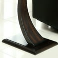 thumbnail image 6 of Furniture Of America Valon Dark Walnut Curved Pedestal Side Table With Glass Top, 6 of 7