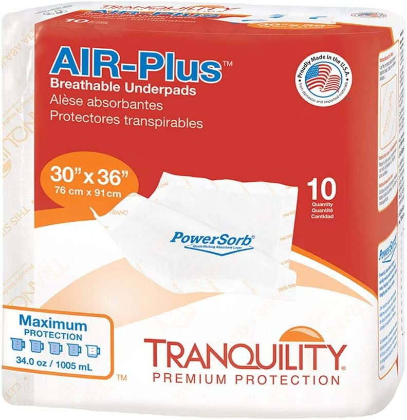 Tranquility AIRPlus Breathable Underpads, Promote Dryness, Improve Air