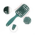 thumbnail image 5 of Square Detangling Detangler Curved Vented Hair Brush Comb for Men and Women Kids Gentle Detangle Long Types - Rubber brush head, 5 of 9